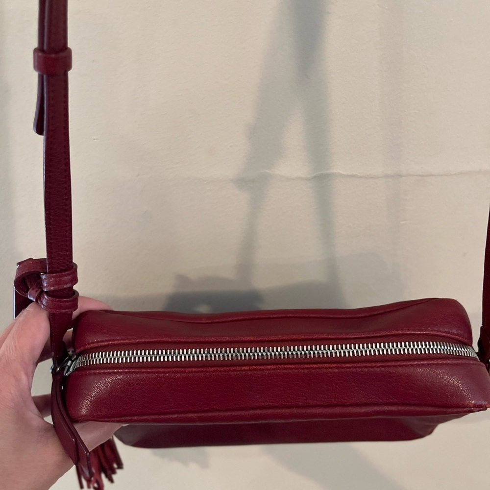Saint Laurent Dark Red Leather Lou Camera bag - Picture 13 of 15